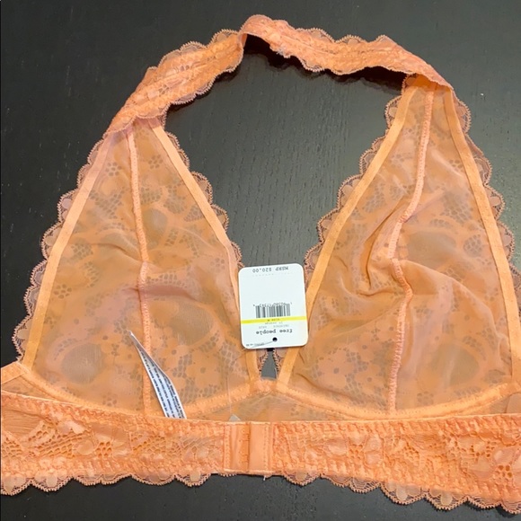 Free People Galloon Lace Halter Light Orange - Picture 2 of 5